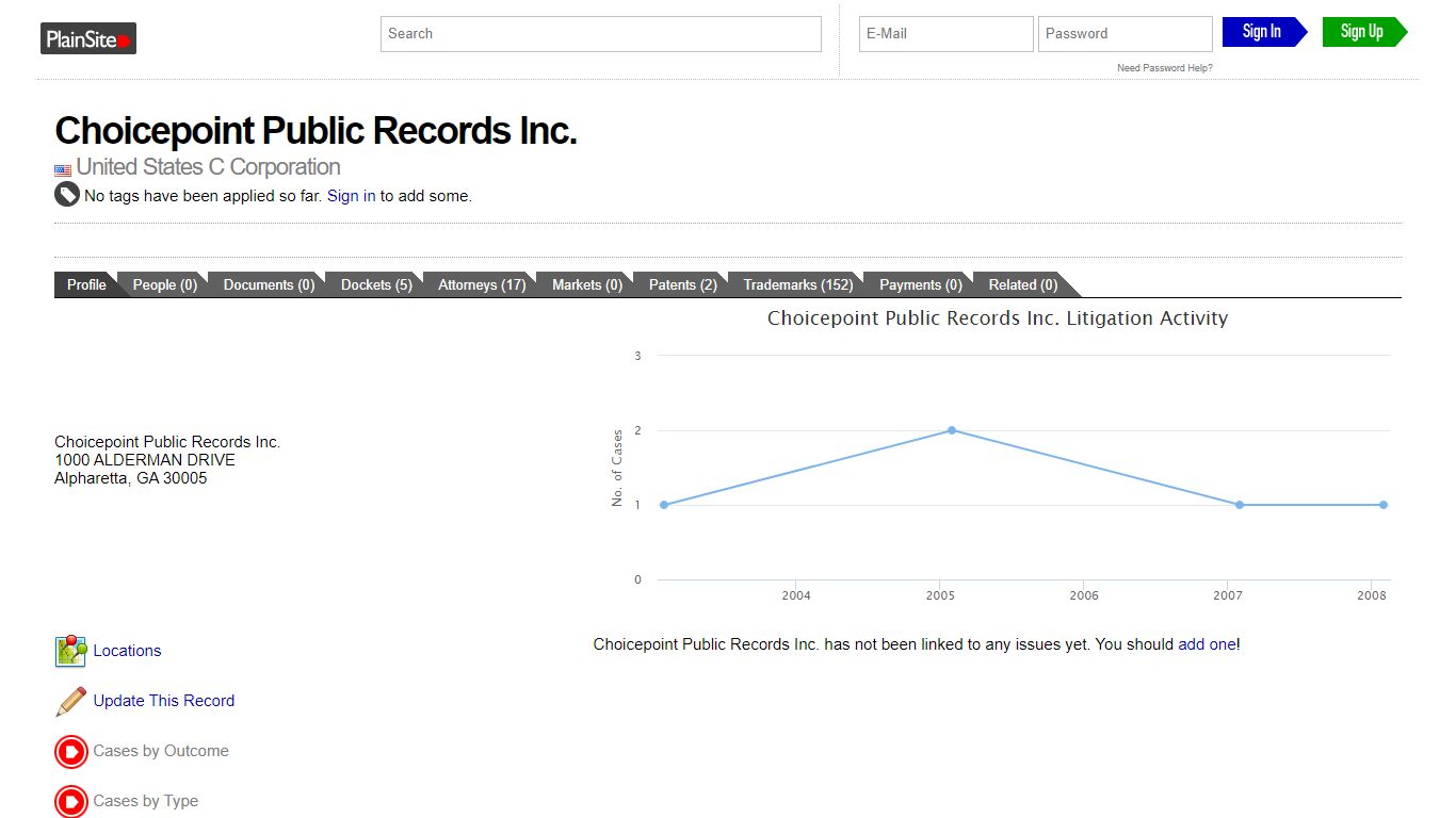 Choicepoint Public Records Inc. - plainsite.org